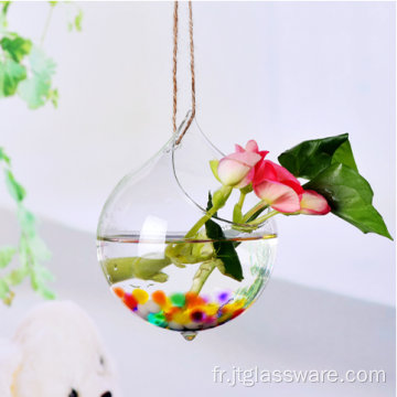 Vase en verre boule de terrarium en verre suspendu